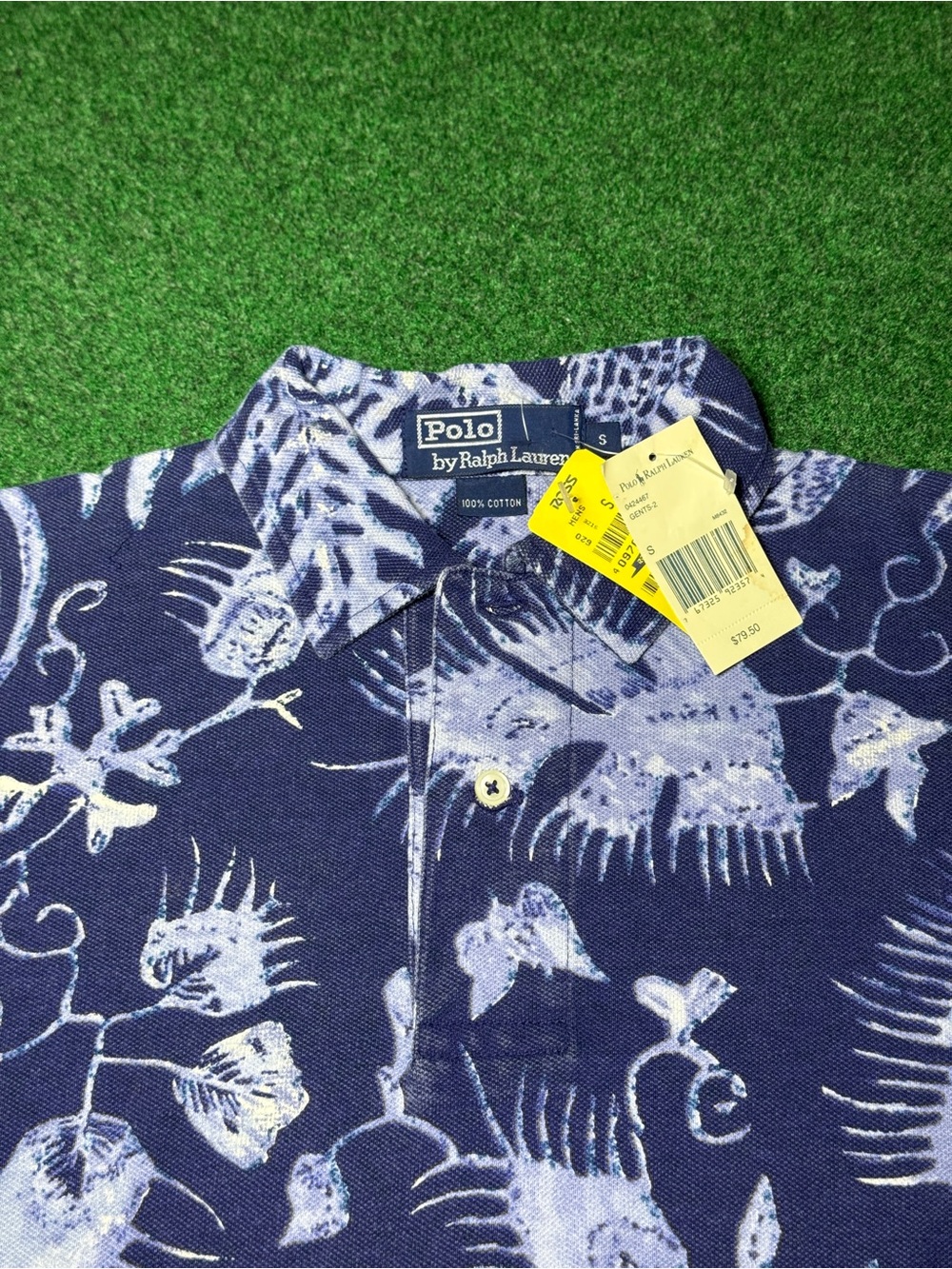 Vintage 90s Polo by Ralph Lauren Shirt, New With Tags Nautical Floral Preppy S